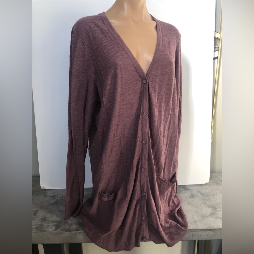 Torrid NWT New Purple Cotton Blend Cardigan  Lightweight Sweater Sz Torrid 2 2X